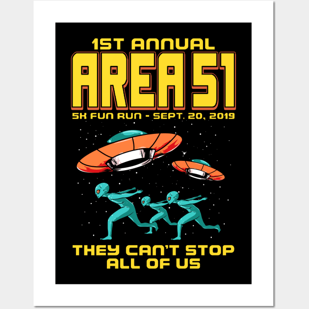 1st Annual Area 51 5k Fun Run! Sept 20,2019 Wall Art by Jamrock Designs